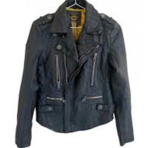 SuperDry Black Leather Jacket
